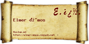 Elmer Ámos névjegykártya